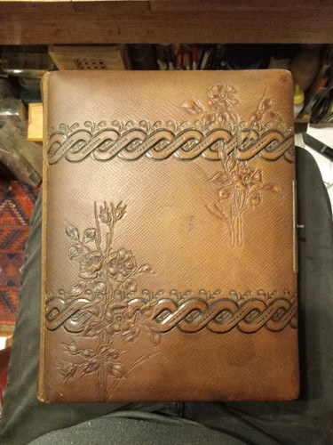 Victorian leather bound photo - victorian,