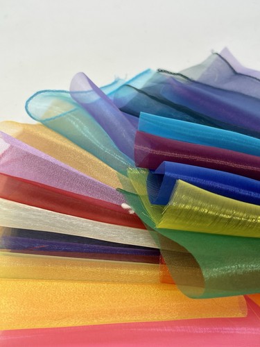 Multicoloured organza scrap - multicoloured,