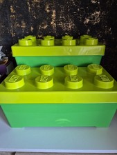 LEGO GREEN STORAGE BOXES X2
