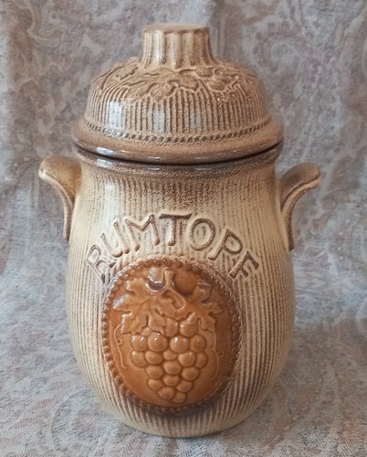 Vintage rumtopf ceramic jar - ceramic,