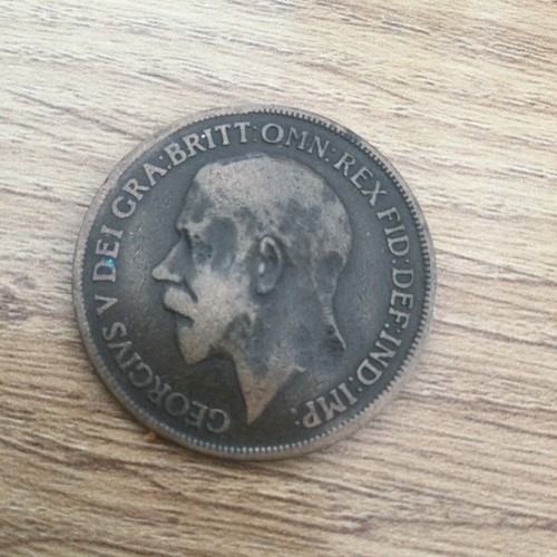 Great britain one penny - great, 1916