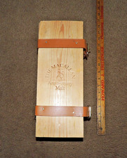 Macallan 25 Yr Anniversary Malt Scotch Whiskey Wooden Box Leather Strap Empty