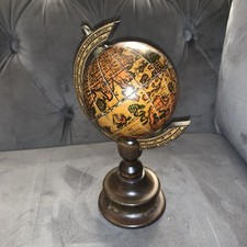 Vintage 7” Miniature Desk Top Old World Globe Made in Italy w/Sea monster