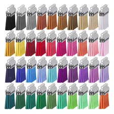 200Pcs Tassel Pendant Keychain Keyring Bag Purse Key Chain Handbag Accessories