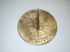 Vintage Brass Sundial “Only