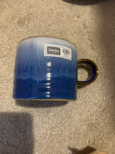 Denby blue haze stoneware mugs - haze,