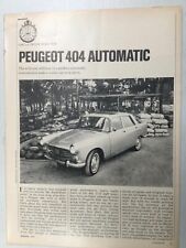 PeugeotArt37 Article Road Test 1967 Peugeot 404 Automatic March 1967 4 page