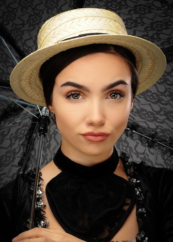 Victorian lady straw boater - straw,