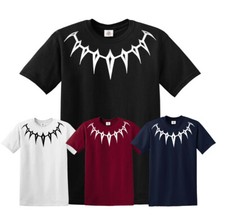 Black Panther Necklace T-Shirt Tee Top Wakanda Killmonger Royal comic Erik