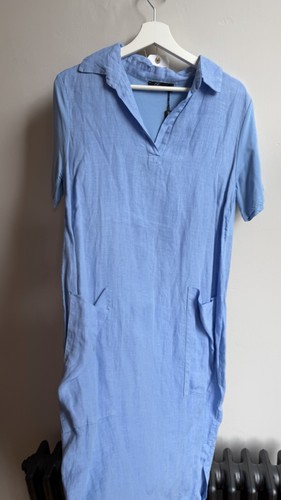 Peruzzi blue linen - dress, with