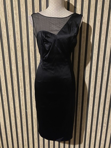 Coast black satin pencil dress - black,