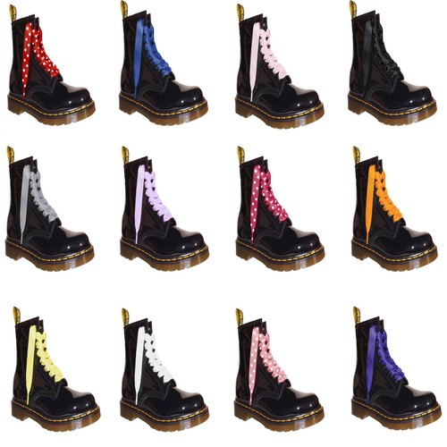 Coloured ribbon laces - coloured,