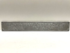 Canadian Ahrens Fox Fire Truck Bickle Apparatus Side Emblem Nameplate Logo Sign