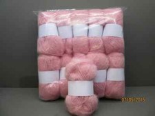 Mohair Wool Yarn 10 x 50g Balls Pale Pink 78% Mohair Double Knitting