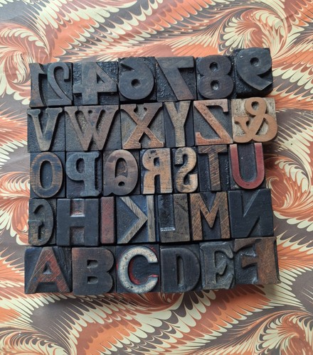Vintage wooden letterpress - wooden,