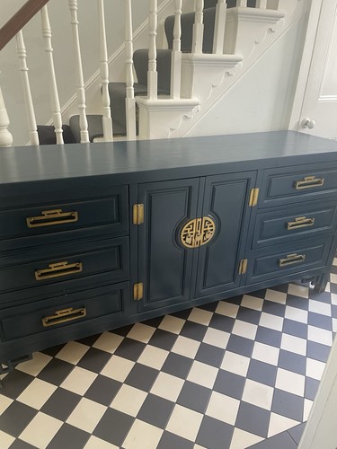 Blue oriental sideboard - blue,