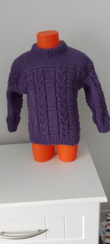 Childs new hand knitted - , aran