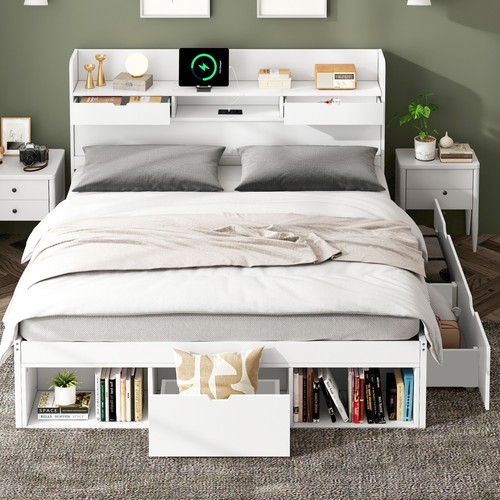 Double bed wooden - double,