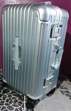 Aluminum Frame Carry On Cabin Suitcase Hand Luggage 22 Inch Silver New Unused