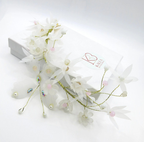 White flower girl butterfly - flower,