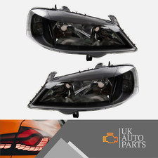 Headlights Vauxhall Astra G Mk4 1998-2004 Black Front Headlamp Pair Left & Right