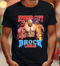 WWE Wrestling Brock Lesnar T-shirts Mens Womens Cotton T shirt Tee Top Grun01