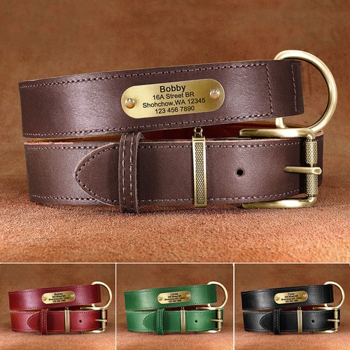Heavy duty genuine leather dog - genuine,