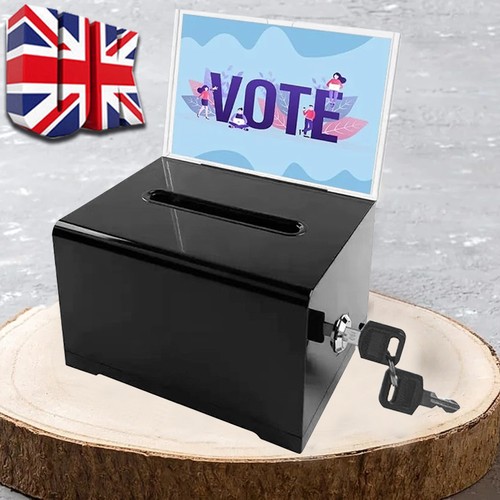 Black acrylic donation box - black,
