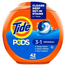 Tide PODS Original Laundry Detergent HE (3 IN 1) 42 count, 35 oz usa import