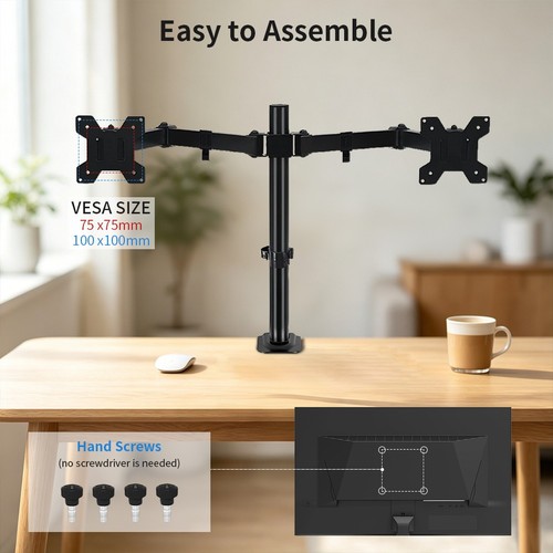 Dual monitor stand full - stand, 13-32"