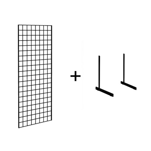 5ft black grid mesh - mesh, panel