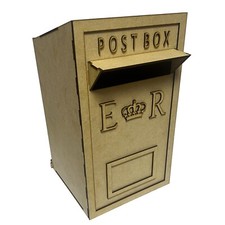 Wedding Post Box, MDF Royal Mail Style, For Wedding, Engagement Cards, Flat Pack