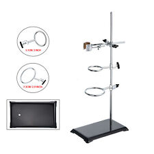 20" Lab Stand Set with Flask Clamp & Retort Ring for Titration Extraction