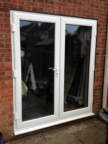 White upvc french - white,
