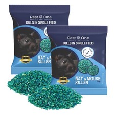 PROFESSIONAL RODENT POISON RAT MICE MOUSE RAT KILLER ONE FEED KILL (2 x 50G)