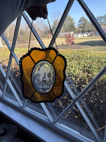 Vintage stained glass - vintage, hanging