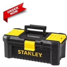 STANLEY STST1-75515 Low Essential Tool Box Waterproof, Black/Yellow, 12.5-Inch