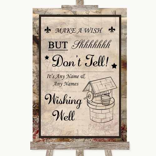Vintage wishing well message - well,