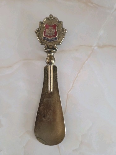 Vintage brass shoe - vintage, horn