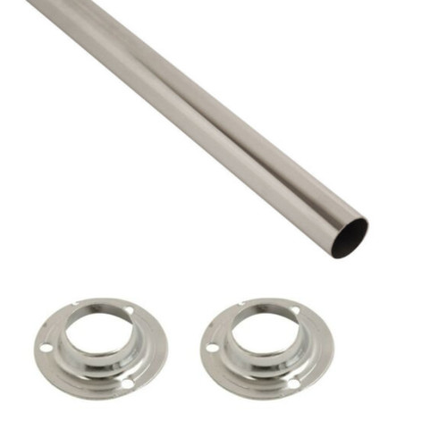 Wardrobe rail chrome brass - chrome, or