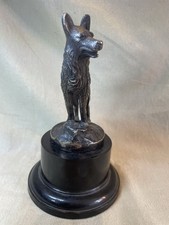Vintage Mounted Alsatian GERMAN SPEPHERD Dog Car Mascot Hood Ornament