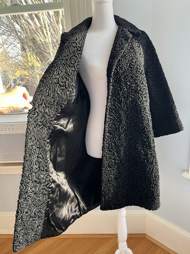 Vintage black persian lamb - black,