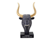 Minotaur the Cretan Bull Bust Minoan Bonded Marble Polyresin Sculpture Statue