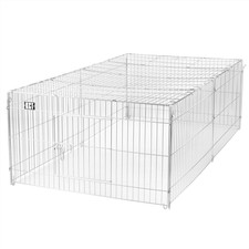 KCT LARGE ENCLOSED PET PLAYPEN OUTDOOR METAL DOG CAT RABBIT RUN FOLDING FENCE