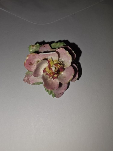 Coalbrook china floral brooch - china,