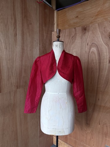 Vintage women red bolero - red,