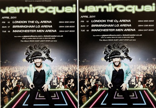 Jamiroquai tour flyers - jamiroquai,