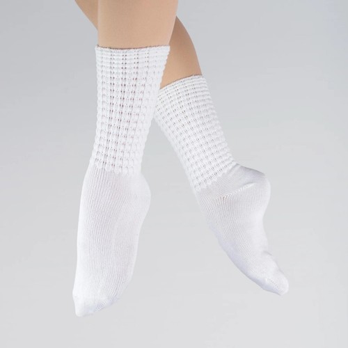 White irish dance socks - white, all