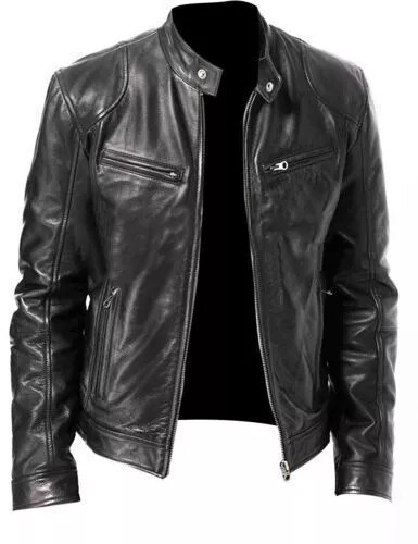 Men vintage cafe racer - vintage, black