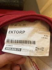 Ikea EKTORP Cover for 3-Seat Sofa RED